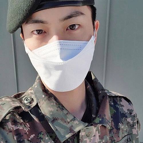Jin From BTS Shared Photos in Military Uniform